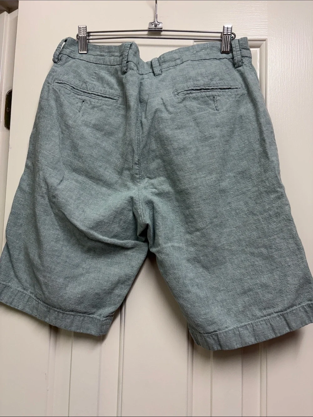 Men's Light Teal Flat-Front Shorts